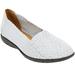 Wide Width Women's The Bethany Slip On Flat by Comfortview in White (Size 11 W)