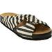 Wide Width Women's The Reese Slip On Footbed Sandal by Comfortview in Black (Size 9 1/2 W)