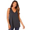 Plus Size Women's Swing Ultimate Tank by Roaman's in Black (Size 34/36) Top