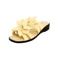 Extra Wide Width Women's The Paula Slip On Sandal by Comfortview in Pale Yellow (Size 9 1/2 WW)