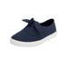 Wide Width Women's The Anzani Slip On Sneaker by Comfortview in Navy (Size 10 1/2 W)