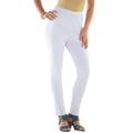 Plus Size Women's Skinny-Leg Comfort Stretch Jean by Denim 24/7 in White Denim (Size 26 T) Elastic Waist Jegging