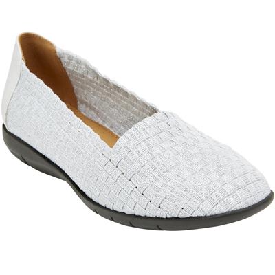 Women's The Bethany Slip On Flat by Comfortview in White (Size 7 M)