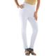 Plus Size Women's Skinny-Leg Comfort Stretch Jean by Denim 24/7 in White Denim (Size 14 WP) Elastic Waist Jegging
