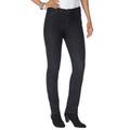 Plus Size Women's Invisible Stretch® Contour Skinny Jean by Denim 24/7 in Black Denim (Size 14 W)