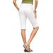 Plus Size Women's Invisible Stretch® Contour Bermuda Short by Denim 24/7 in White Denim (Size 16 W)