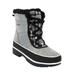 Women's The Brienne Waterproof Boot by Comfortview in Grey Plaid (Size 7 M)