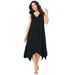 Plus Size Women's Sleeveless Swing Dress by Roaman's in Black (Size 42/44)