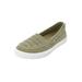 Women's The Analia Slip-On Sneaker by Comfortview in Olive (Size 9 1/2 M)