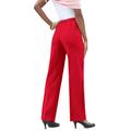 Plus Size Women's Classic Bend Over® Pant by Roaman's in Vivid Red (Size 32 W) Pull On Slacks