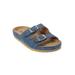 Extra Wide Width Women's The Maxi Slip On Footbed Sandal by Comfortview in Navy (Size 11 WW)