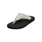 Wide Width Women's The Sylvia Soft Footbed Thong Sandal by Comfortview in Silver Metallic (Size 12 W)