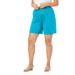 Plus Size Women's Soft Knit Short by Roaman's in Ocean (Size M) Pull On Elastic Waist