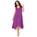 Plus Size Women's Sleeveless Swing Dress by Roaman's in Purple Magenta (Size 22/24)