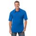 Men's Big & Tall Shrink-Less™ Lightweight Polo T-Shirt by KingSize in Royal Blue (Size 6XL)