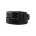 Men's Big & Tall Stitched Leather Belt by KingSize in Black (Size 52/54)