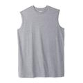 Men's Big & Tall Shrink-Less™ Lightweight Muscle T-Shirt by KingSize in Heather Grey (Size 4XL)