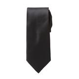 Men's Big & Tall KS Signature Extra-Long Satin Tie by KS Signature in Black Necktie