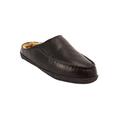 Wide Width Men's Fur-Lined Clog Slippers by KingSize in Black (Size 13 W)