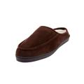 Wide Width Men's Microsuede Clog Slippers by KingSize in Brown (Size 9 W)