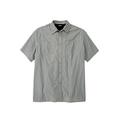 Men's Big & Tall Striped Short-Sleeve Sport Shirt by KingSize in Black Multi Stripe (Size 8XL)