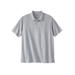 Men's Big & Tall Shrink-Less™ Piqué Polo Shirt by KingSize in Heather Grey (Size XL)