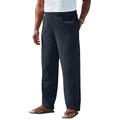 Men's Big & Tall Elastic Waist Gauze Cotton Pants by KS Island in Black (Size 5XL)