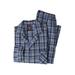 Men's Big & Tall Hanes® Woven Pajamas by Hanes in Blue Plaid (Size 7XL)