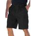 Men's Big & Tall Boulder Creek® Renegade 9" Full Elastic Waist Cargo Shorts by Boulder Creek in Black (Size 8XL)