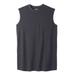 Men's Big & Tall Shrink-Less™ Lightweight Muscle T-Shirt by KingSize in Heather Charcoal (Size 9XL)