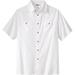 Men's Big & Tall Short-Sleeve Pocket Sport Shirt by KingSize in White (Size 5XL)