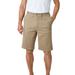 Men's Big & Tall 10" Flex Full-Elastic Waist Chino Shorts by KingSize in Dark Khaki (Size 46)