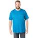 Men's Big & Tall Heavyweight Jersey Crewneck T-Shirt by Boulder Creek in Classic Teal Marl (Size XL)