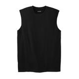 Men's Big & Tall Shrink-Less™ Lightweight Muscle T-Shirt by KingSize in Black (Size XL)