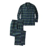 Men's Big & Tall Plaid Flannel Pajama Set by KingSize in Balsam Plaid (Size 5XL) Pajamas