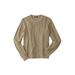 Men's Big & Tall Shaker Knit Crewneck Sweater by KingSize in Khaki Marl (Size 5XL)