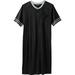 Men's Big & Tall Short-Sleeve Henley Nightshirt by KingSize in Black (Size 2XL/3XL) Pajamas