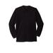 Men's Big & Tall Thermal Pocket Longer-Length Henley by Boulder Creek® in Black (Size 2XL) Long Underwear Top