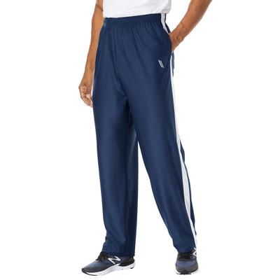 Men's Big & Tall Performance Mesh Side Panel Sweatpants by KingSize in Navy (Size 6XL)