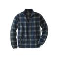 Men's Big & Tall Explorer Plush Fleece Full-Zip Fleece Jacket by KingSize in Navy Plaid (Size 2XL)