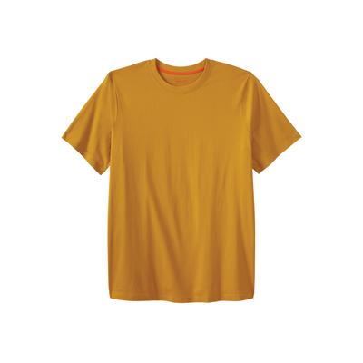 Men's Big & Tall Heavyweight Jersey Crewneck T-Shirt by Boulder Creek in Golden Tan (Size 4XL)
