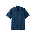 Men's Big & Tall Short-Sleeve Pocket Sport Shirt by KingSize in Navy (Size 3XL)