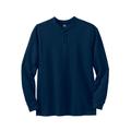 Men's Big & Tall Liberty Blues™ Easy-Care Ribbed Knit Henley by Liberty Blues in Navy (Size 5XL) Henley Shirt