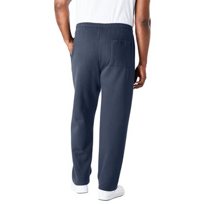 Men's Big & Tall Fleece Open-Bottom Sweatpants by KingSize in Navy (Size 6XL)
