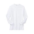 Men's Big & Tall Mock Turtleneck Long-Sleeve Cotton Tee by KingSize in White (Size 8XL)