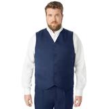 Men's Big & Tall KS Signature Easy Movement® 5-Button Suit Vest by KS Signature in Navy (Size 54)