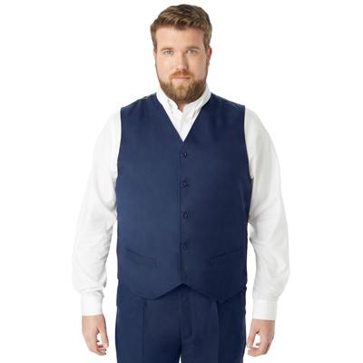 Men's Big & Tall KS Signature Easy Movement® 5-Button Suit Vest by KS Signature in Navy (Size 62)
