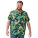 Men's Big & Tall KS Island Printed Rayon Short-Sleeve Shirt by KS Island in Tropical Floral (Size 6XL)