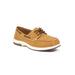 Wide Width Men's Deer Stags® Lace-Up Boat Shoes by Deer Stags in Light Tan (Size 9 1/2 W)