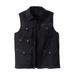 Men's Big & Tall 9 Pocket Twill Utility Vest by Boulder Creek in Black (Size 3XL)